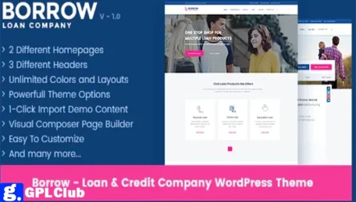 Borrow Loan Company Responsive Wordpress Theme 1 5 5